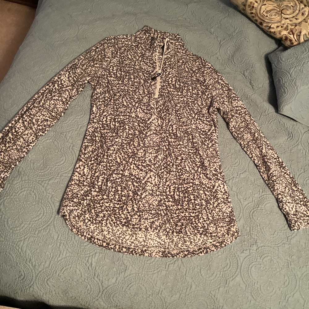 Eddie Bauer fleece pullover with zipper neck